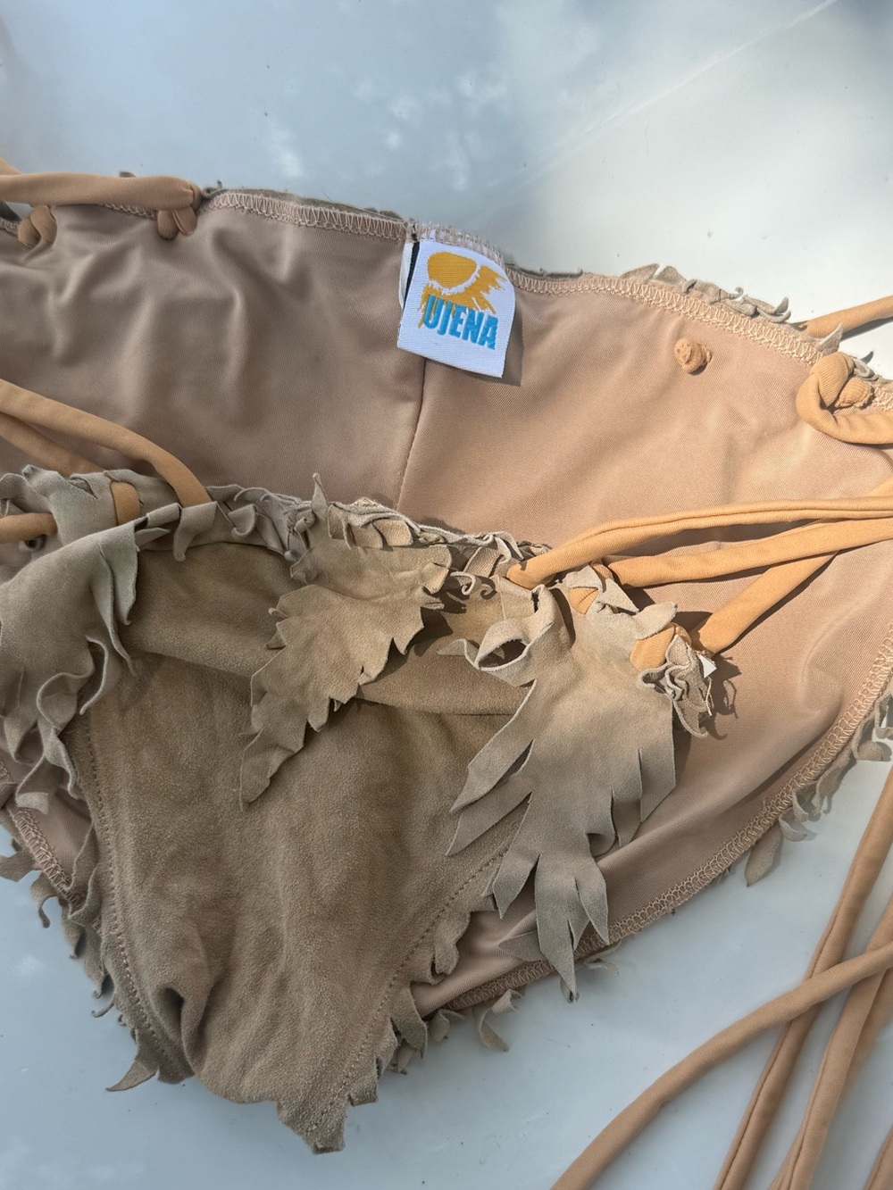 UJENA Diamond Head Chamois Bikini Bottom - 100% Suede • MED - Picture 8 of 12